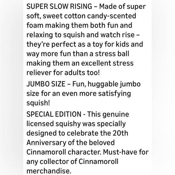 NIB! JUMBO 11 INCH LONG CINNAMOROLL SQUISHY! AND! SURPRISE GIFTS W/ PURCHASE! - Picture 10 of 13